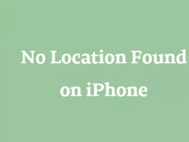 What does the “No location found” error