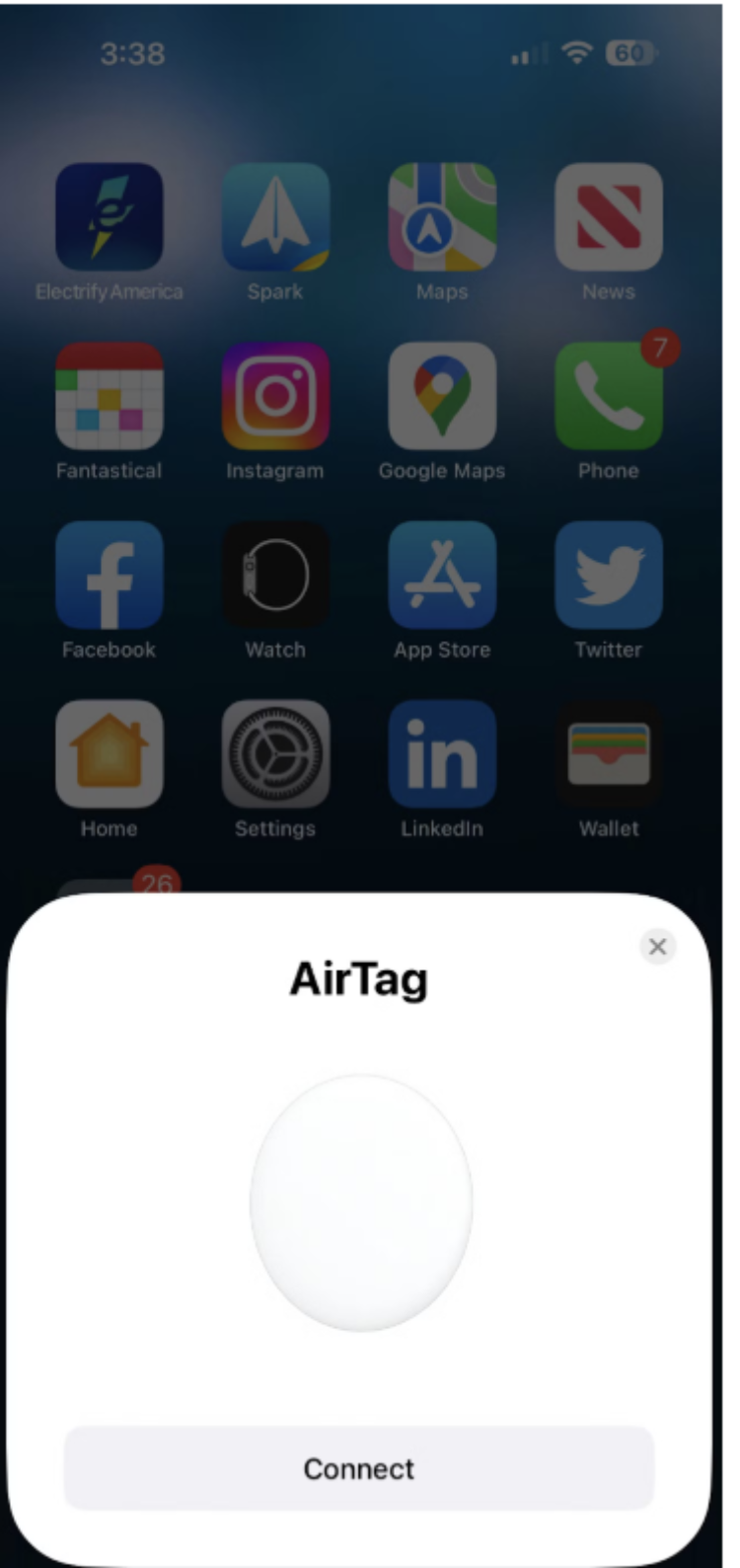 hold the airtag near your phone