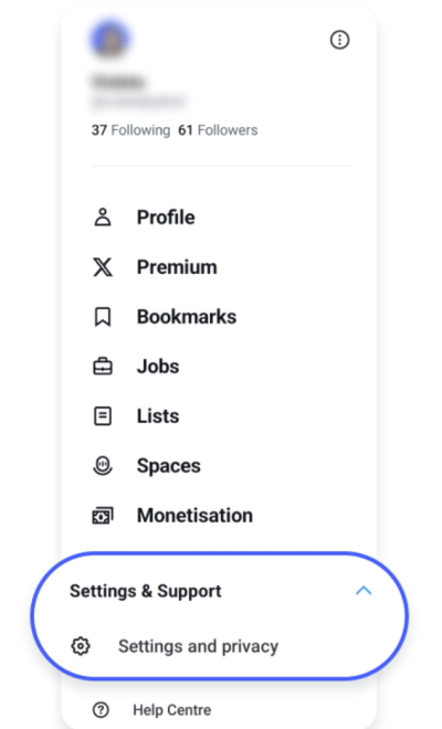 Settings and privacy