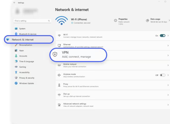 how to set up VPN windows