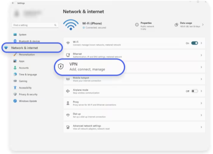 how to set up VPN windows