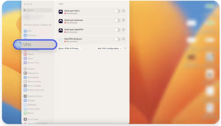 how to set up VPN mac