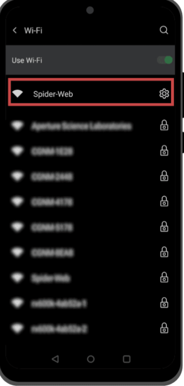 To find the SSID of a Wi-Fi network on your Android device