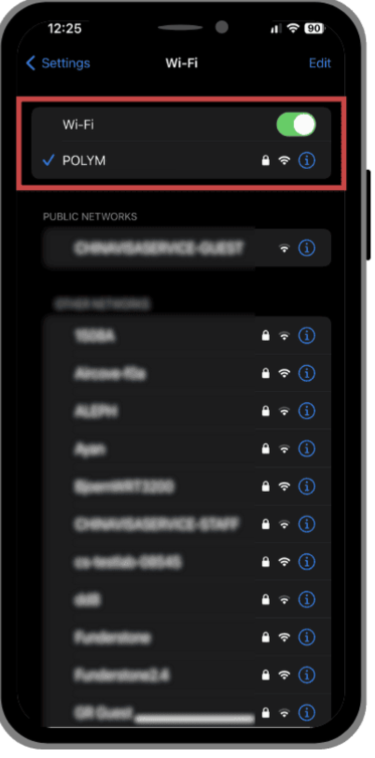To find the SSID of a Wi-Fi network on your iPhone