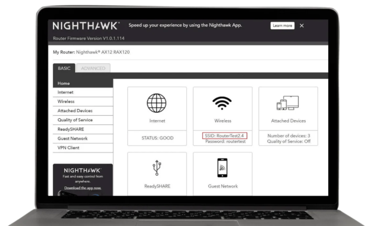 Log into the router’s admin panel